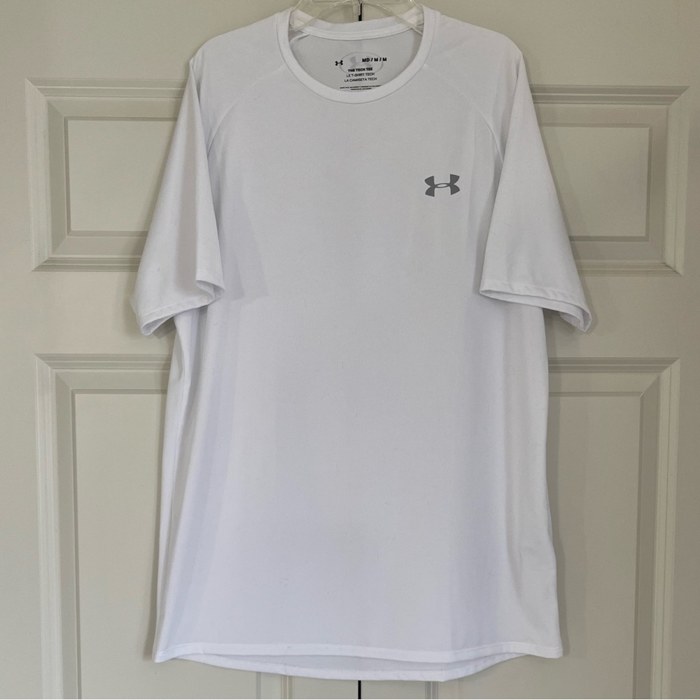 Under Armour White Tech Tee, Size Medium